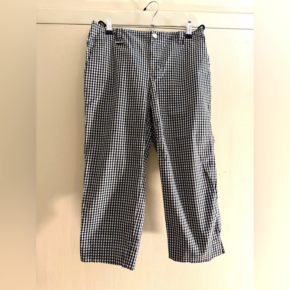 🖤🤍 Black & White Checkered Gingham Ralph Lauren Capris 🤍🖤